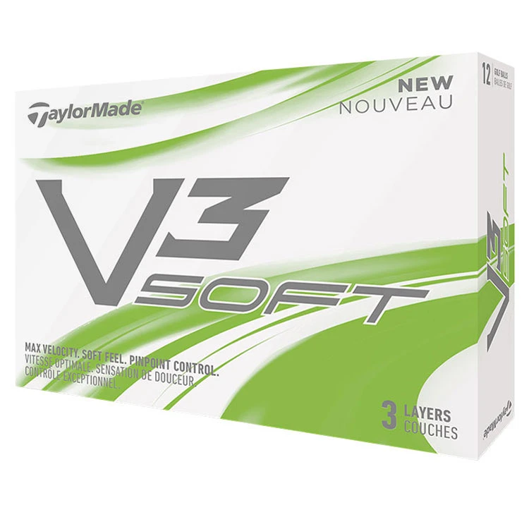 TaylorMade V3 Soft Golf Balls 3 TaylorMade V3 Soft Golf Balls