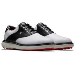 FootJoy FJ Traditions Spikeless 57924 Golf Shoes 10 FootJoy FJ Traditions Spikeless 57924 Golf Shoes -Golf Equipment Store FootJoy FJ Traditions Spikeless Shoes White Black Grey 3