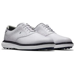 FootJoy FJ Traditions Spikeless 57927 Golf Shoes 10 FootJoy FJ Traditions Spikeless 57927 Golf Shoes -Golf Equipment Store FootJoy FJ Traditions Spikeless Shoes White Navy 3