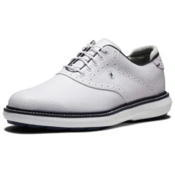 FootJoy FJ Traditions Spikeless 57927 Golf Shoes 12 FootJoy FJ Traditions Spikeless 57927 Golf Shoes -Golf Equipment Store FootJoy FJ Traditions Spikeless Shoes White Navy 5