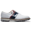 FootJoy Premiere Series Packard 53909 Golf Shoes 2 FootJoy Premiere Series Packard 53909 Golf Shoes -Golf Equipment Store FootJoy Premiere Series Packard Golf Shoes White Navy Red 1