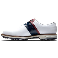 FootJoy Premiere Series Packard 53909 Golf Shoes -Golf Equipment Store FootJoy Premiere Series Packard Golf Shoes White Navy Red 3