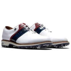 FootJoy Premiere Series Packard 53909 Golf Shoes -Golf Equipment Store FootJoy Premiere Series Packard Golf Shoes White Navy Red 5
