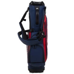 J.Lindeberg Play ST Golf Stand Bag -Golf Equipment Store J Lindeberg Play ST Golf Stand Bag Swirl Red JL Navy Barbados Cherry 3