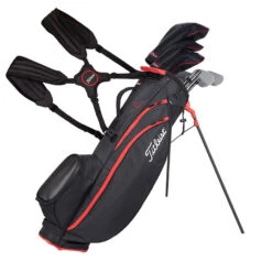 Titleist Players 4 Carbon S Golf Stand Bag -Golf Equipment Store Titleist 2022 Players 4 Carbon S Stand Bag Black Black Red 6